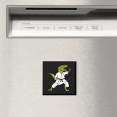Lustiger Karatesaurus T-Rex Dinosaur Karate Samura Magnet (In Situ (Geschirrspüler))