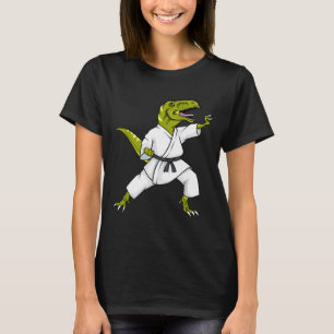 Lustiger Karatesaurus T-Rex Dinosaur Karate Samura T-Shirt