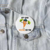 Lustiger Karotten-Wortspiel-Abschluss Button (Beispiel)