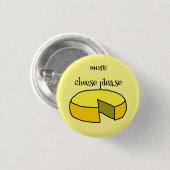 Lustiger Käse Pin Abzeichen Button (Vorne & Hinten)