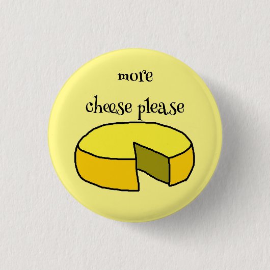 Lustiger Käse Pin Abzeichen Button (Vorderseite)
