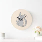 Lustiger Kater Hugo Große Wanduhr (Zuhause)