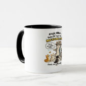 Lustiger Katzen-Angler-Becher Tasse (Vorderseite Links)