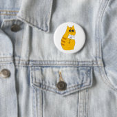 Lustiger Katzen-Anstecker, "Füttere mich"-Knopf Button (Beispiel)