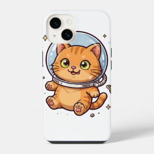 Lustiger Katzen-Astronaut Weltraumanzug Kitty-Aufk iPhone 14 Hülle