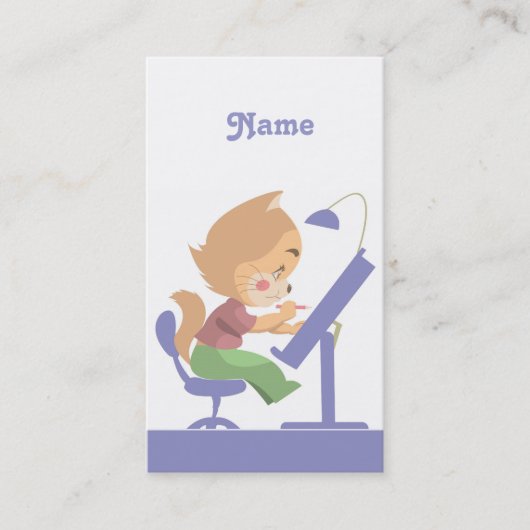 Lustiger Katzen-Designer Visitenkarte (Vorderseite)