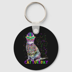 Lustiger Katzen-Dienstag Mardi Gras 2025 New Orlea Schlüsselanhänger