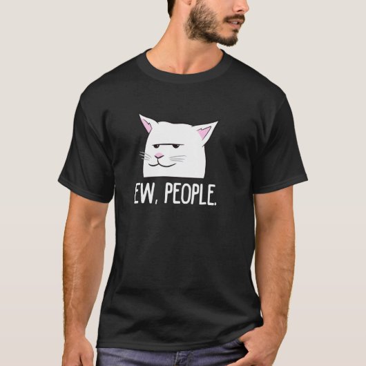 Lustiger Katzen-Ew-Menschen-Liebe-Katzen-Pullover T-Shirt (Vorderseite)