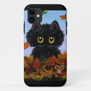 Lustiger Katzen-Fall-Mäuseherbst verlässt iPhone 11 Hülle