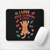 Lustiger Katzen-Felsenkletterer Indoor-Wand-Halte- Mousepad (Mit Mouse)