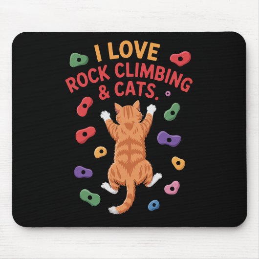 Lustiger Katzen-Felsenkletterer Indoor-Wand-Halte- Mousepad (Vorne)