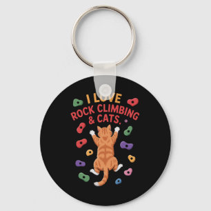 Lustiger Katzen-Felsenkletterer Indoor-Wand-Halte- Schlüsselanhänger