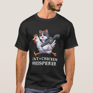 Lustiger Katzen-Hühner-Flüsterer Tierliebhaber Jun T-Shirt