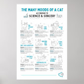 Lustiger Katzen-Körpersprachenposter – Feline-Stim Poster (Vorne)