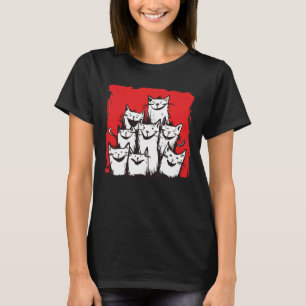 Lustiger Katzen Liebe Cartoon [00330] T-Shirt