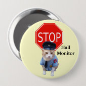 Lustiger Katzen-Offizier/Hall-Monitor Button (Vorne & Hinten)