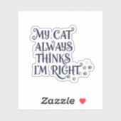 Lustiger Katzen-Text Aufkleber (Blatt)
