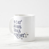 Lustiger Katzen-Text Kaffeetasse (Vorderseite Links)