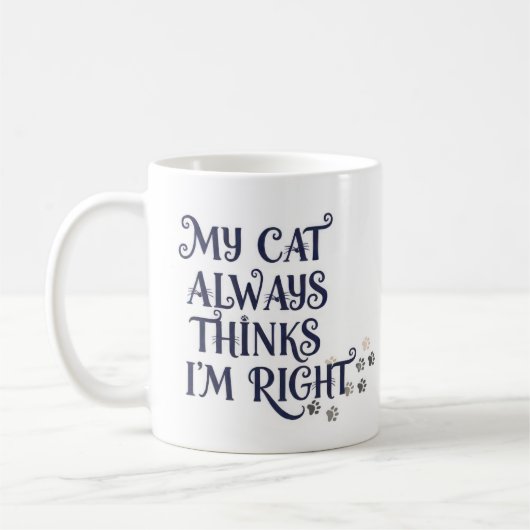 Lustiger Katzen-Text Kaffeetasse (Links)