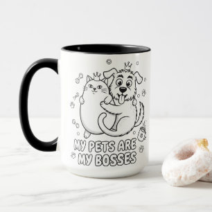 Lustiger Katzen- und Hundetassen-Geschenk für Tier Tasse