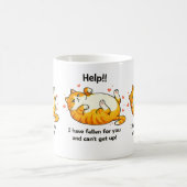 Lustiger Katzen-Valentins-Tassen Kaffeetasse (Mittel)
