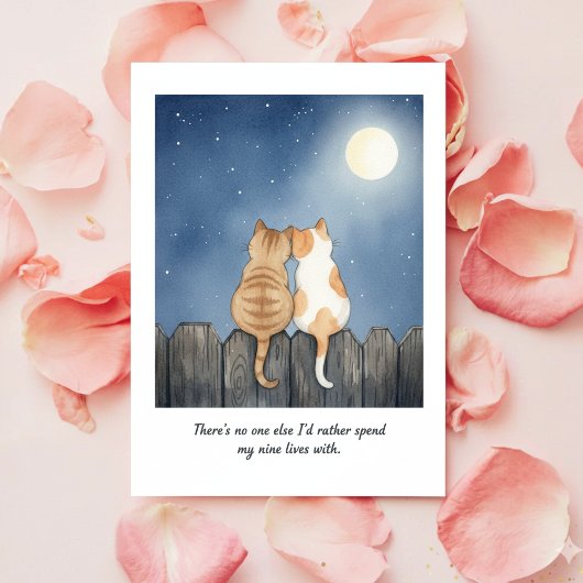 Lustiger Katzen Valentinstag Karte für Ehemann ode