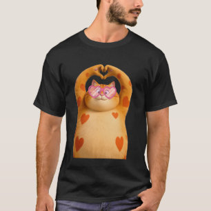 Lustiger Katzen-Vater-Mutter-Kätzchen-Kawaii-Liebh T-Shirt