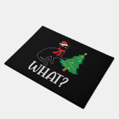 Lustiger Katzen-Weihnachtsbaum über Katze Was Fußmatte (Schrägansicht)