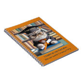 Lustiger Katzenabsolvent Student Notizblock (Rechte Seite)