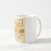 Lustiger Katzenarbeitsbecher Kaffeetasse (VorderseiteRechts)