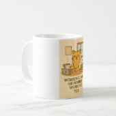 Lustiger Katzenarbeitsbecher Kaffeetasse (Vorderseite Links)