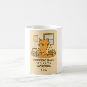 Lustiger Katzenarbeitsbecher Kaffeetasse