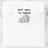 Lustiger Katzenaufkleber Runder Aufkleber (Tasche)