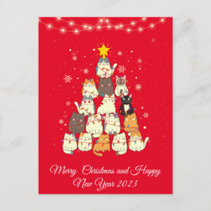 Lustiger Katzenbaum Weihnachten