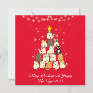Lustiger Katzenbaum Weihnachten