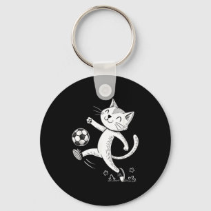 Lustiger Katzenfußball - Katzenliebhaber Schlüsselanhänger