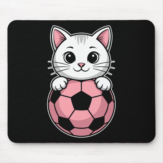 Lustiger Katzenfußball Mousepad (Vorne)