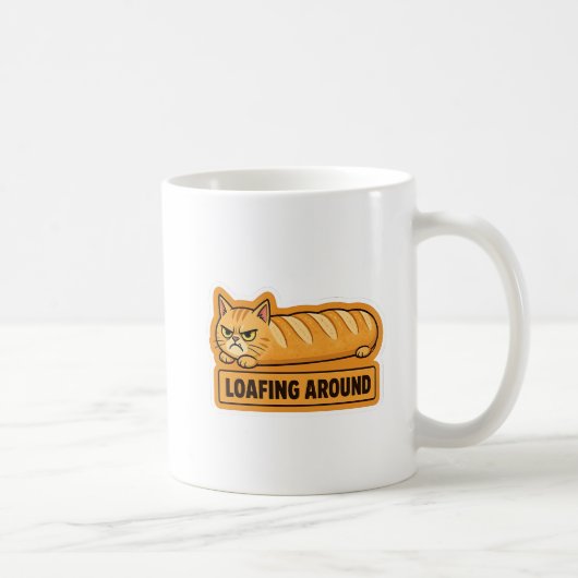 Lustiger Katzengarage-Brot Kaffeetasse (Rechts)