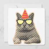 Lustiger Katzengeburtstag Einladung (Rückseite)