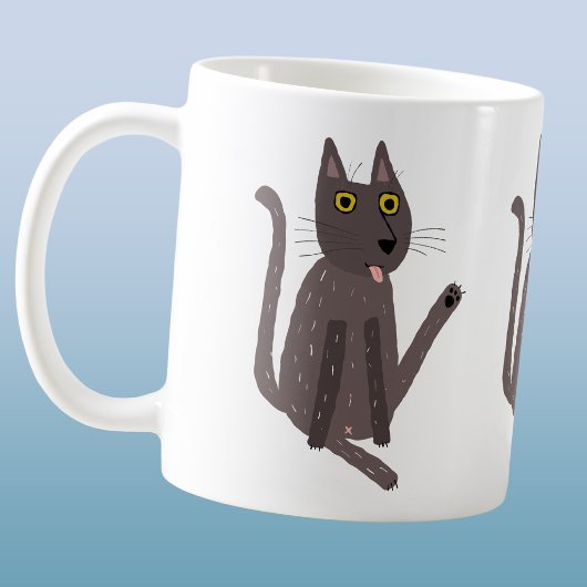 Lustiger Katzenhumor Kaffeetasse