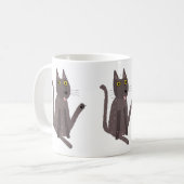 Lustiger Katzenhumor Kaffeetasse (Vorderseite Links)