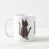 Lustiger Katzenhumor Kaffeetasse (Links)