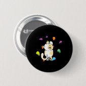 Lustiger Katzenkletterer Felsenklettern Für Männer Button (Vorne & Hinten)