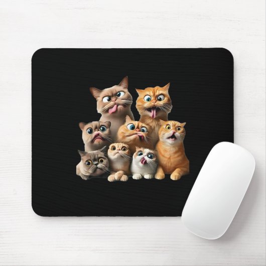 Lustiger Katzenkunst Druck Mousepad (Mit Mouse)