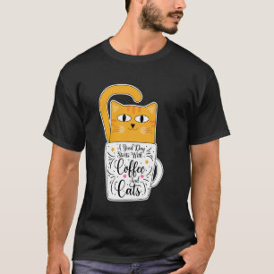 Lustiger Katzenliebhaber-Entwurf Orange Katze mit  T-Shirt