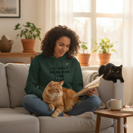Lustiger Katzenliebhaber Hoodie | "Nur hier für di