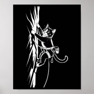 Lustiger Katzenliebhaber Indoor-Abenteuer Humor be Poster