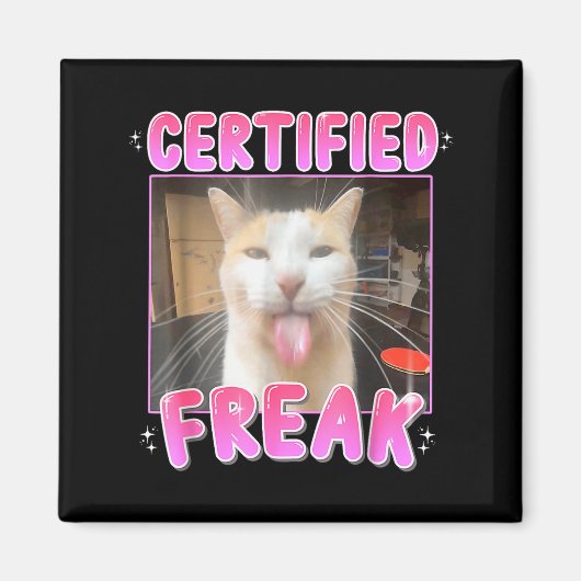 Lustiger Katzenliebhaber Zertifizierter Freak Zeme Magnet (Vorne)