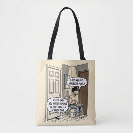 Lustiger Katzenpapa Badezimmer Humor Geschenk Tasche