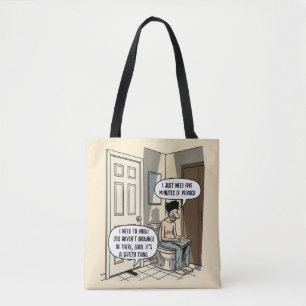 Lustiger Katzenpapa Badezimmer Humor Geschenk Tasche